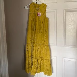 Chicwish embroidered eyelet midi dress